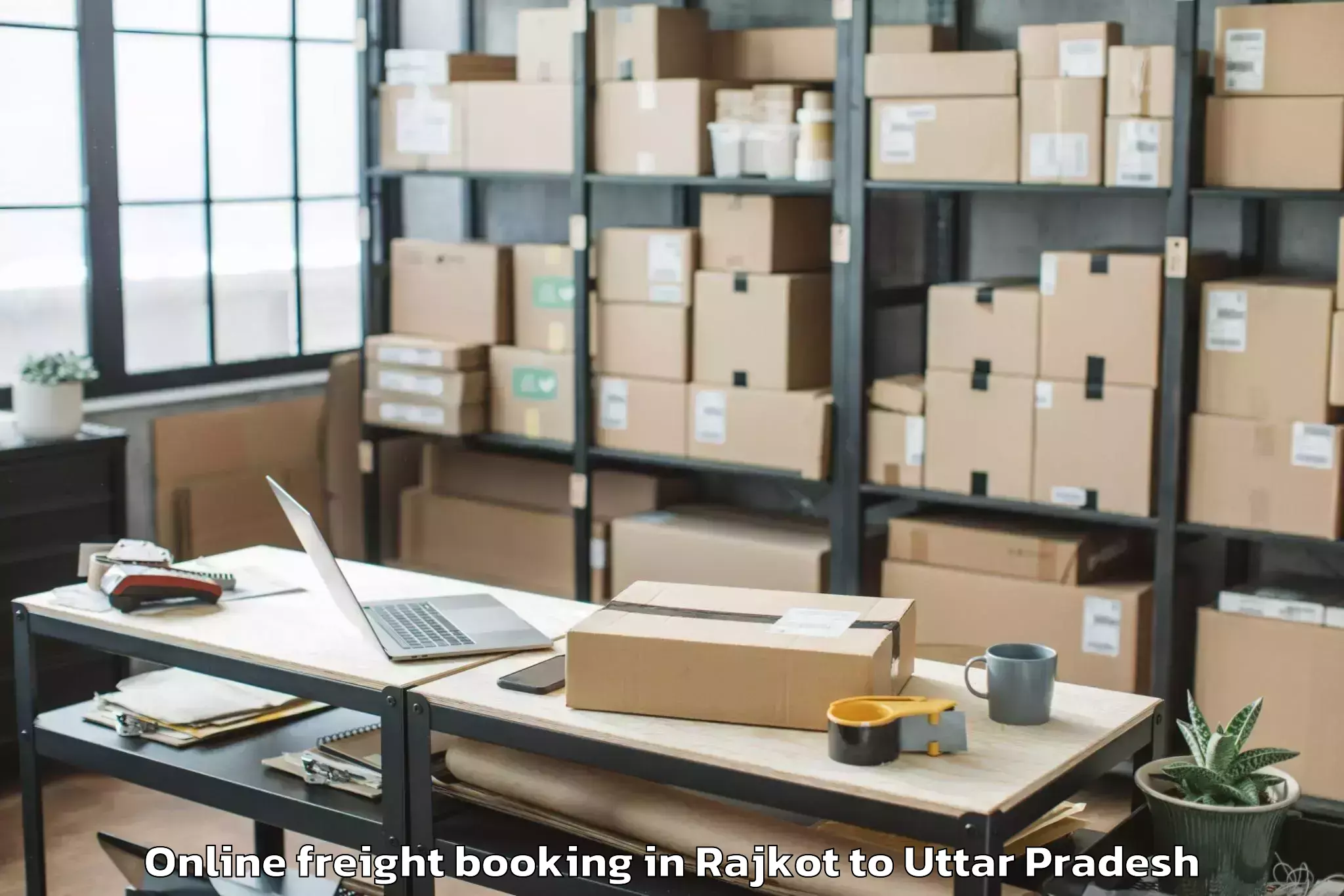 Affordable Rajkot to Rasulabad Online Freight Booking